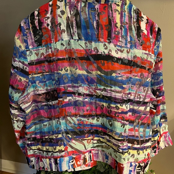 Linear Petite Large multi-color lightweight shirt - Picture 4 of 8